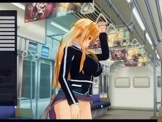 [CM3D2] - Sword Art Online Hentai, Asuna Yuuki Fucked On Train