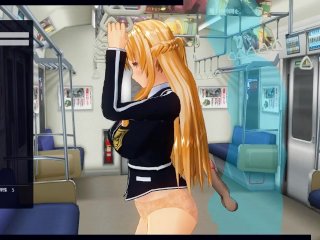 [CM3D2] - Sword Art Online Hentai, Asuna Yuuki Fucked On Train