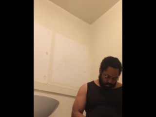 vlog #76 masturbating in a black dress while on a toilet. a bearded woman