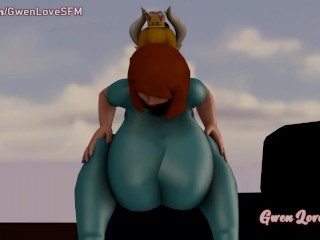 SFM Bowsette & Tsunade Futas getting ready to fuck Madeline.(HD)