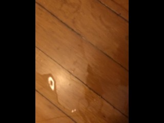 vlog #137 pissing on my floor and the playing with it and licking it