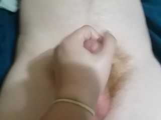 Waking up my ginger bf by teasing his cock