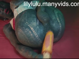 Heavily tattooed transgender gape and stretch her prolapse asshole