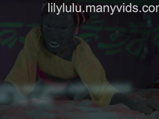 Tranny anal play and gape with cumshot in her own face