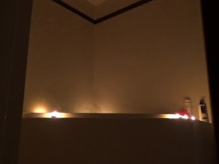 All natural Amateur Petite Teen Bathtub Fantasy with Candles