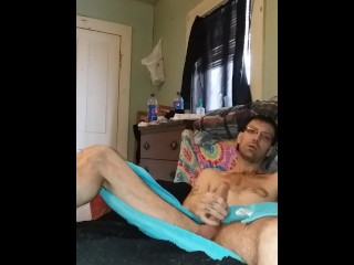 Playing around and smoking a cig before bubble bath.