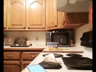 Sexy hard nipple teen milf eating ice cream from carton flashes perky small