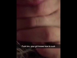 Cheating GF sends snapchats to her BF getting creampied