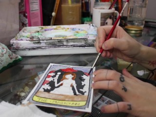 Q n A - Art Timelaps - The Magician Tarot Card