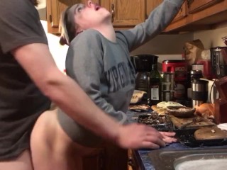 Surprise Sex While Making Dinner