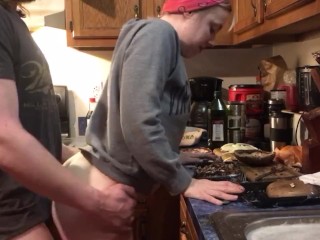 Surprise Sex While Making Dinner