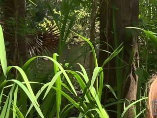 Fucking and Sucking in the Myakka River, Florida almost getting caught