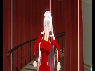 Zero two & Ichigo - Darling in the Franxx custom maid 3D 2 VR POV