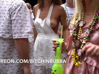 HER NIPPLE FELL OUT AT THE PARTY