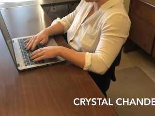 I gave Myself a Squirting Orgasm Under My Desk - Crystal Chandelier