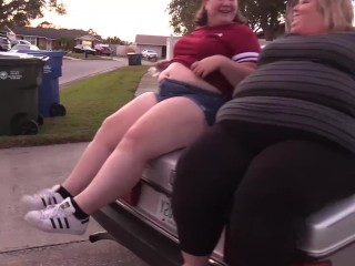 ssbbw ivy davenport bounces car with betty jetson bbw