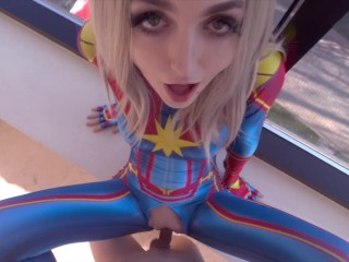 Avengers: Captain Marvel epic takes dick in her teen pussy SiaSiberia