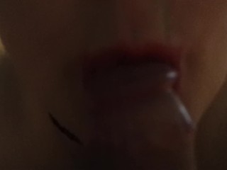 Close up smoking blowjob