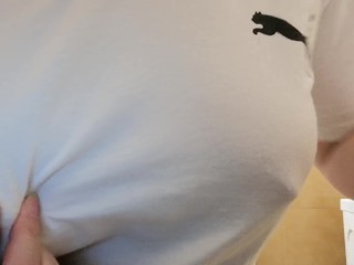 Pregnant woman loves to show off her big boobs