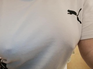 Pregnant woman loves to show off her big boobs