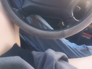 pov: masturbating in my car on the side of the road