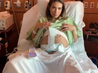 diosaera in hospital shows her swollen pussy before delivery