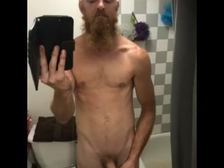 Playing with my dick in front of the mirror