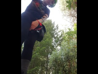 Goth Cyberpunk Giantess Crushes you in the forest at a music festival,