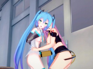 VOCALOID FUTA GUMI FUCKS MIKU AND GUMI AFTER LES SEX