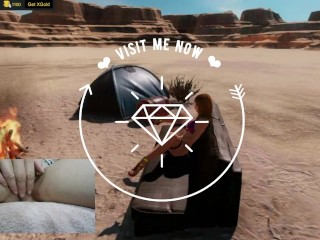 Woman plays 3D porn game and masturbates