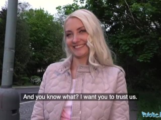 Public Agent Horny tourist Helena Moeller is hungry for Czech cock