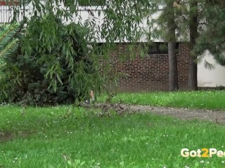 Stoodup Pissing In Public By Cute Blonde