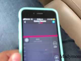 Mady gets her pussy creamie after being controlled by her friend in Uber