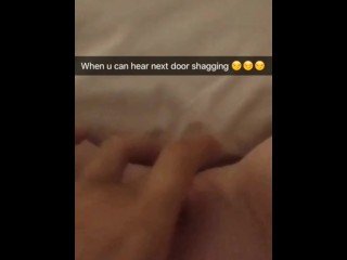 Naughty teen listening to parents fucking next door