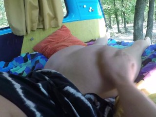 I made him cum twice in our camper van - amateur couple spicylust