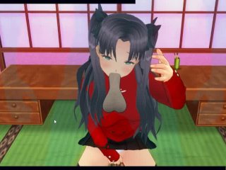 [CM3D2] - Fate/Stay Night Hentai, Horny Rin Tohsaka Wants You're Dick