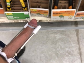 Penis Extender On in Walmart come learn to get bigger dick join onlyfans @ voyeur365movies 