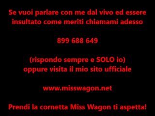 Miss Wagon Vegan Fetish - Succhia lo strappon della PADRONA bocchinaro!