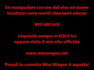 Miss Wagon Vegan Fetish - Succhia lo strappon della PADRONA bocchinaro!