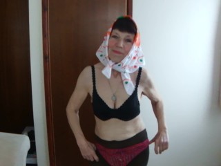 "SEXY BABUSHKA" TRY ON HAUL Bra Berry Thong G-string Tights Pantyhose Socks