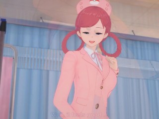 (3D Hentai)(Pokemon) Nurse Joy masturbation (ジョーイ)