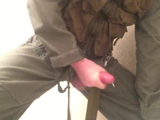 US Military Helicopter Pilot has a Sensual Cum in Uniform