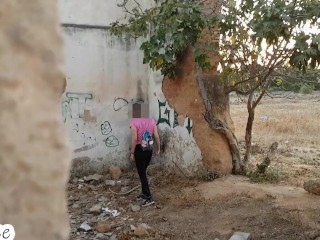 pissing in nature (abandoned house)