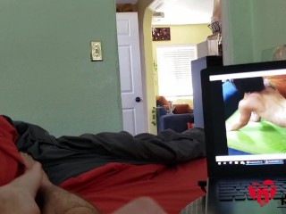 Roommate Doing Laundry Walks In, Watches Me Jerk and Cum