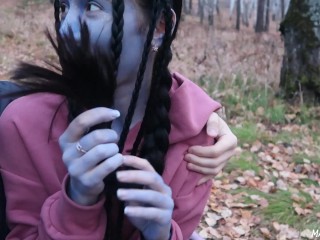 Cute alien tastes my cum (Avatar cosplay) - MaryVincXXX #HALLOWEEN2019