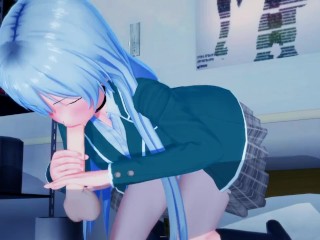 Moka Akashiya (Inner) - Rosario + Vampire - 3D Hentai