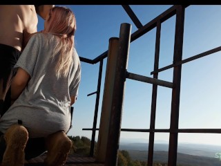 High altitude cumshot -amateur couple - spicylust- 