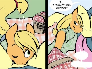 Once Bitten Twice MLP Comic Dub(Applejack X Fluttershy)