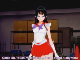 (3D Hentai)(Sailor Moon) Rei Hino in a threesome (Sailor Mars)