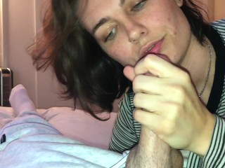 girlfriend slowly edges me before swallowing cum